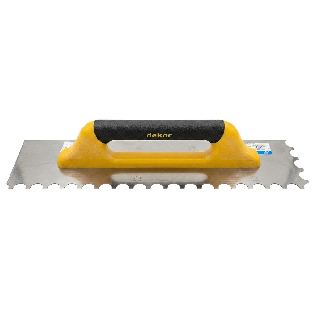 Truelle acier 50 cm dents en u p/fibre/ferm ref 486 ** DEKOR