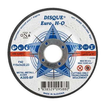 Disque a couper acier 115*3*22 ( b/25 pcs ) ** EURO-HO