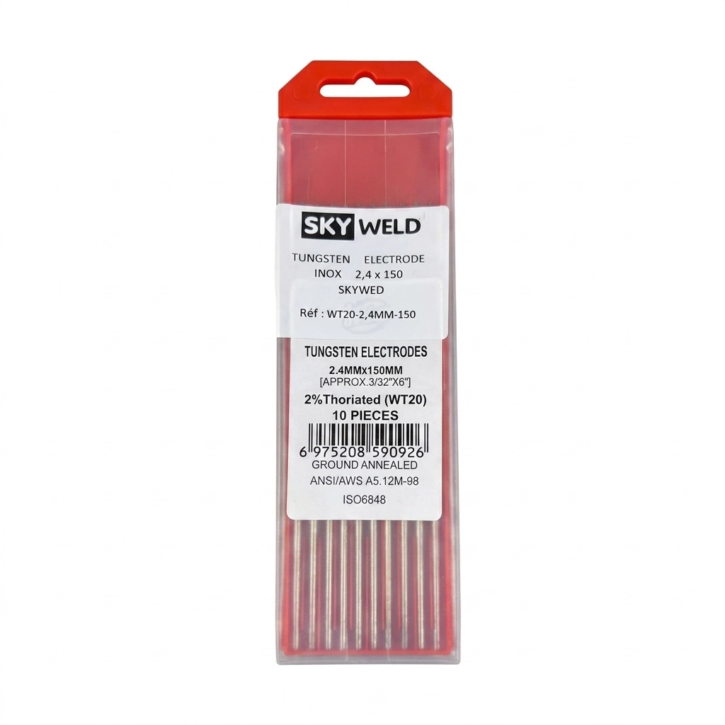 Baguette electrode tungstene 2.4 x 150 mm 2% ( 10 pcs ) ** – Image 2