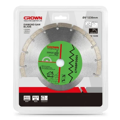 Disque diamant 230 x 22.2MM Réf: CTDDP0005** CROWN
