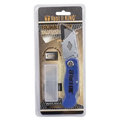 Cutter pliant sur carte (05 lames) ** VAST-KING