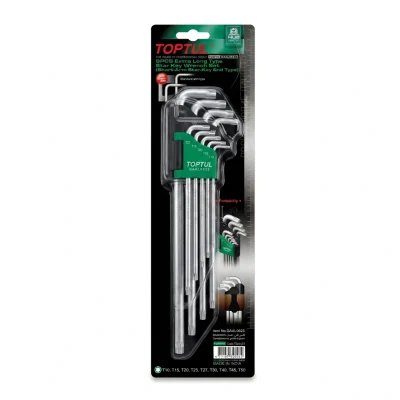 Jeu des cles dents de souris Longue 9 PCS Réf: GAAL0923 ** TOPTUL