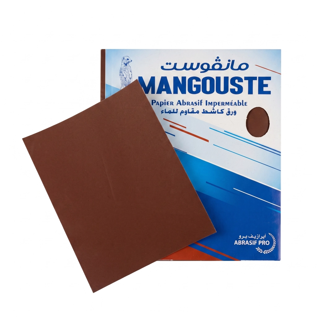 Feuille Abrasif N° 80 ( P/100PCS ) ** MANGOUSTE