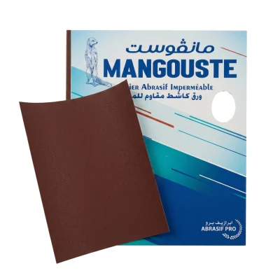 Feuille Abrasif N° 120 ( P/100PCS ) ** MANGOUSTE