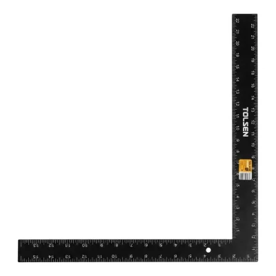 Equerre menuisier metal noir graduee 300 x 200 mm Réf: 35042 ** TOLSEN