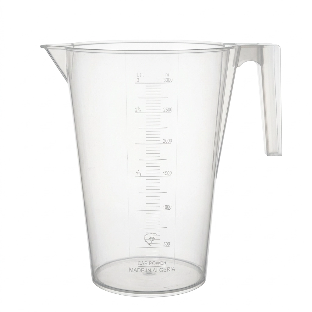 Tasse Mesureure d'huil 3 L en Plastique transparante **