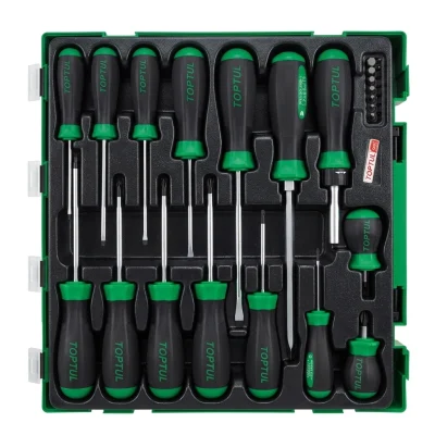 Jeu De Tournevis mecanique ( 20PCS ) Réf: GZC 2005 plus embo ** TOPTUL