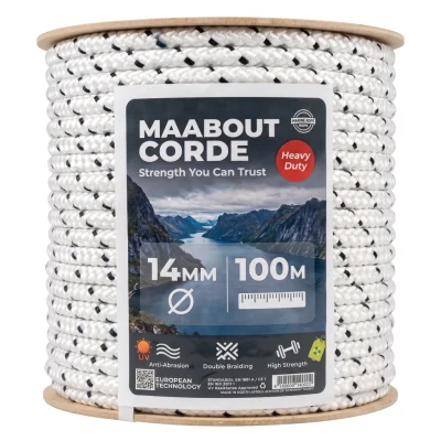Corde en soie blanche N° 14 (B/ 100) **