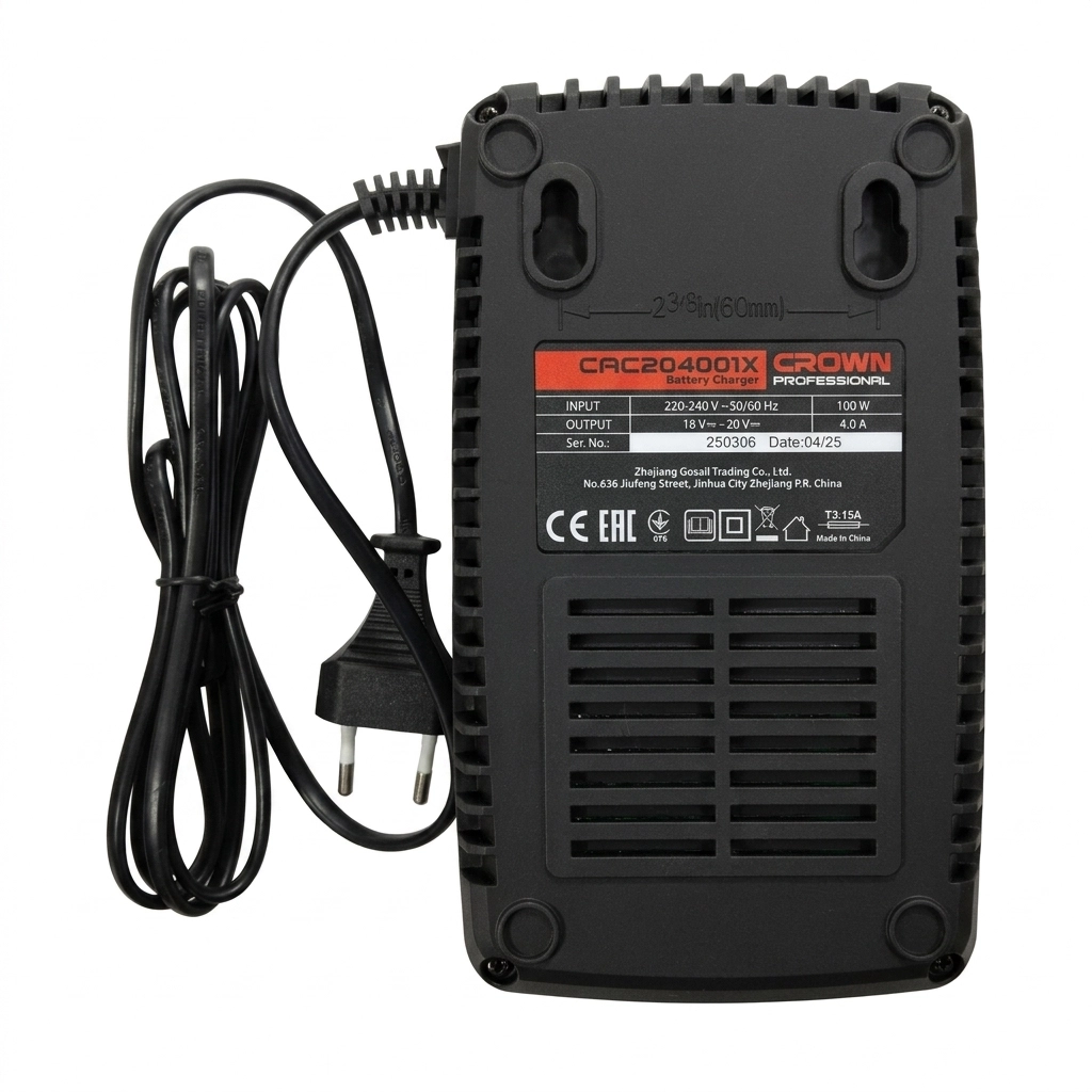 Chargeur Batterie lithium 20V/4.0AH Réf: CAC204001X ** CROWN