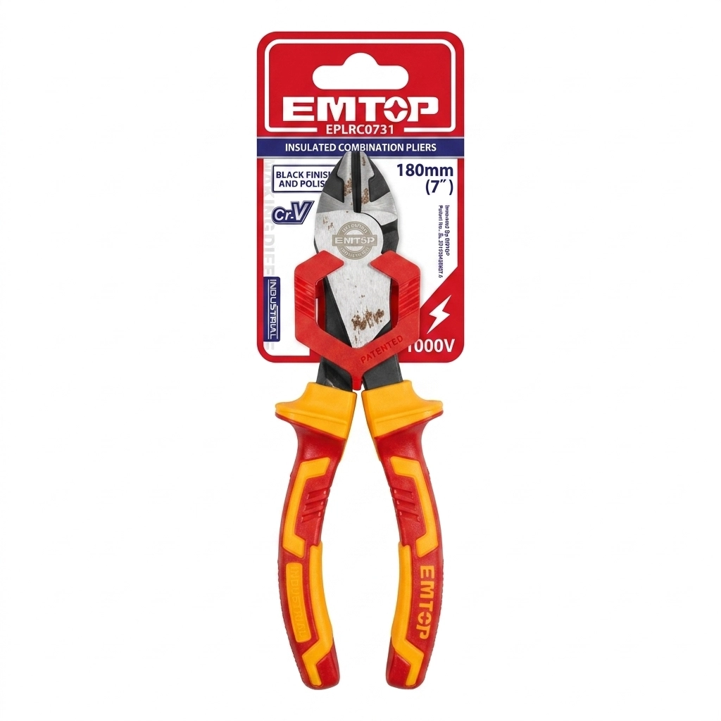Pince Universelle Isolant 7" 180 mm 1000v Réf: EPLRC0731 ** EMTOP