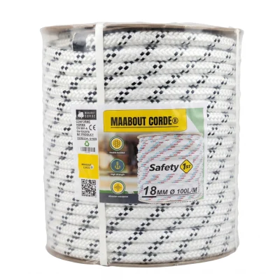 Corde en soie blanche N° 18 (B/ 100m) **