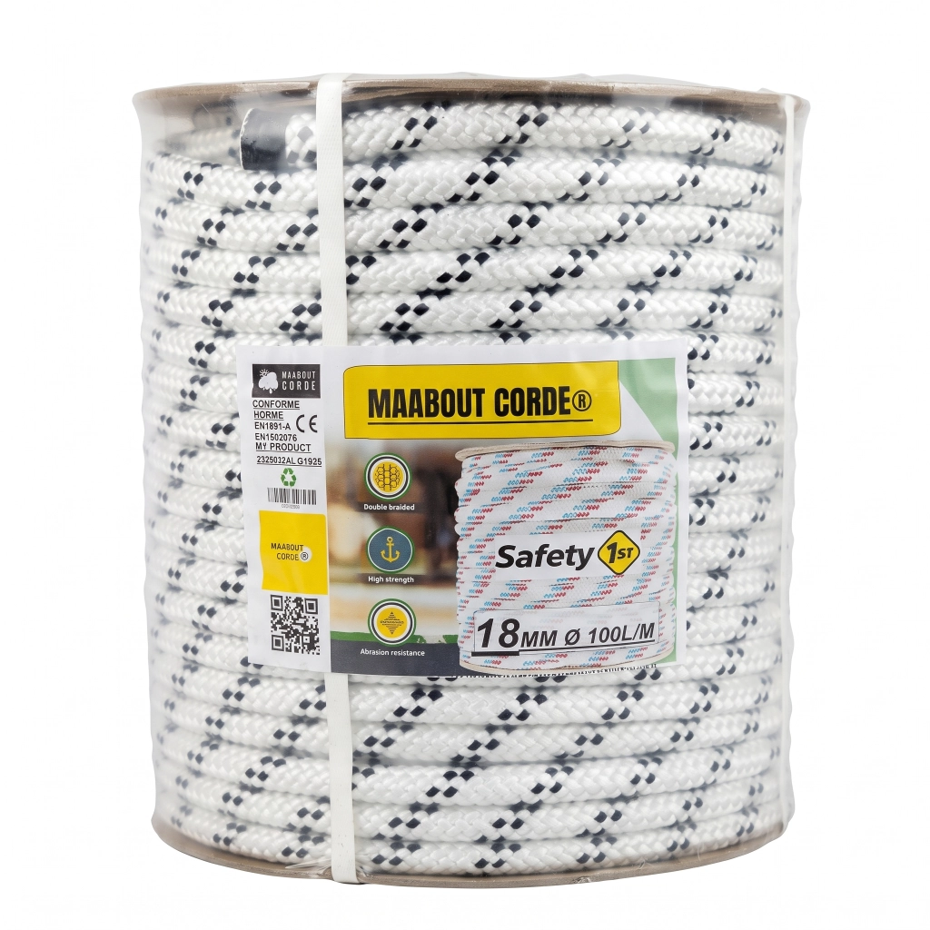 Corde en soie blanche N° 18 (B/ 100m) **