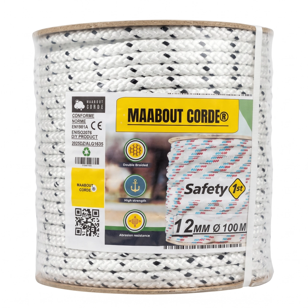 Corde en soie blanche N° 12 (B/ 100m) **