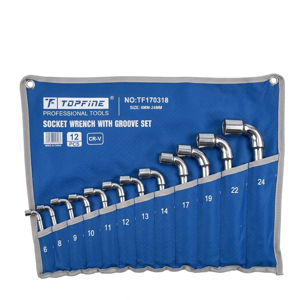 Jeu de cles à pipe (12 pcs) 6-24 ** TOPFINE