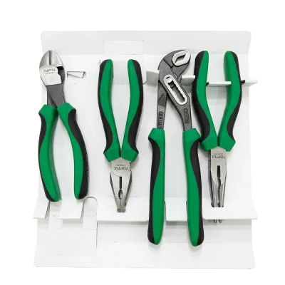 Jeu de pince vert 04 PCS (UNIV-COUP-BEC-MULT) 8" Réf: GAAE 0402 ** TOPTUL