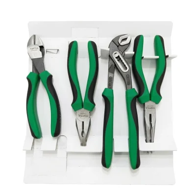 Jeu de pince vert 04 PCS (UNIV-COUP-BEC-MULT) 8" Réf: GAAE 0402 ** TOPTUL