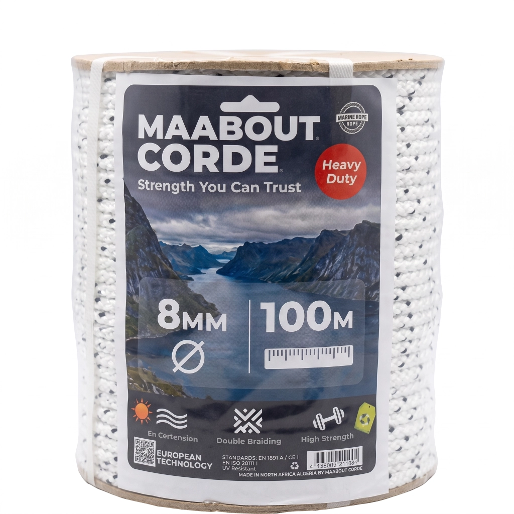 Corde en soie blanche N° 08 (B/ 100) **