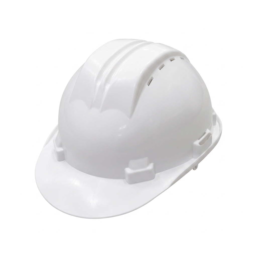 Casque de chantier blanc simple ** GSP