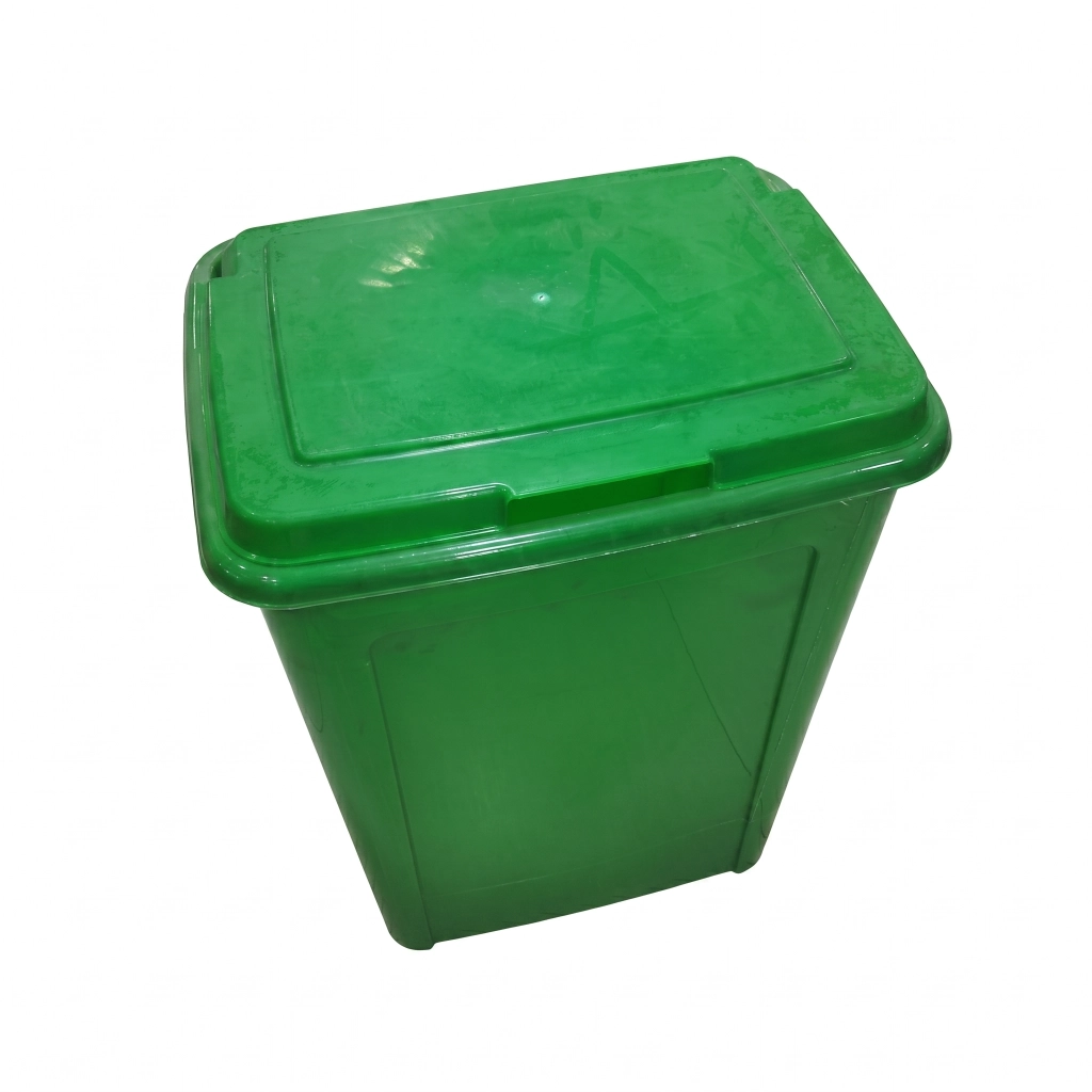 Poubelle plastique 60 L vert ** ETOIL