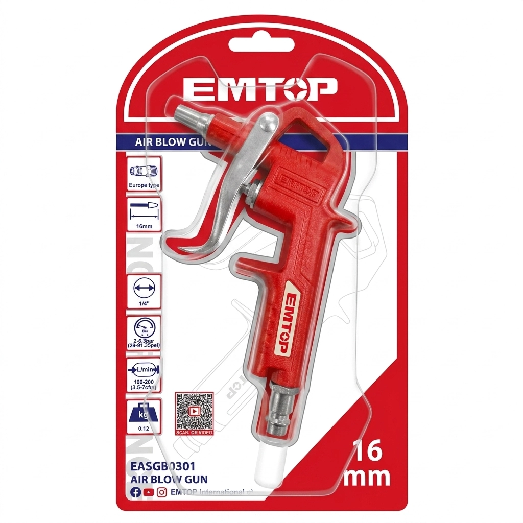 Pistolet souflette a air 16 mm Réf: EASGB0301 ** EMTOP