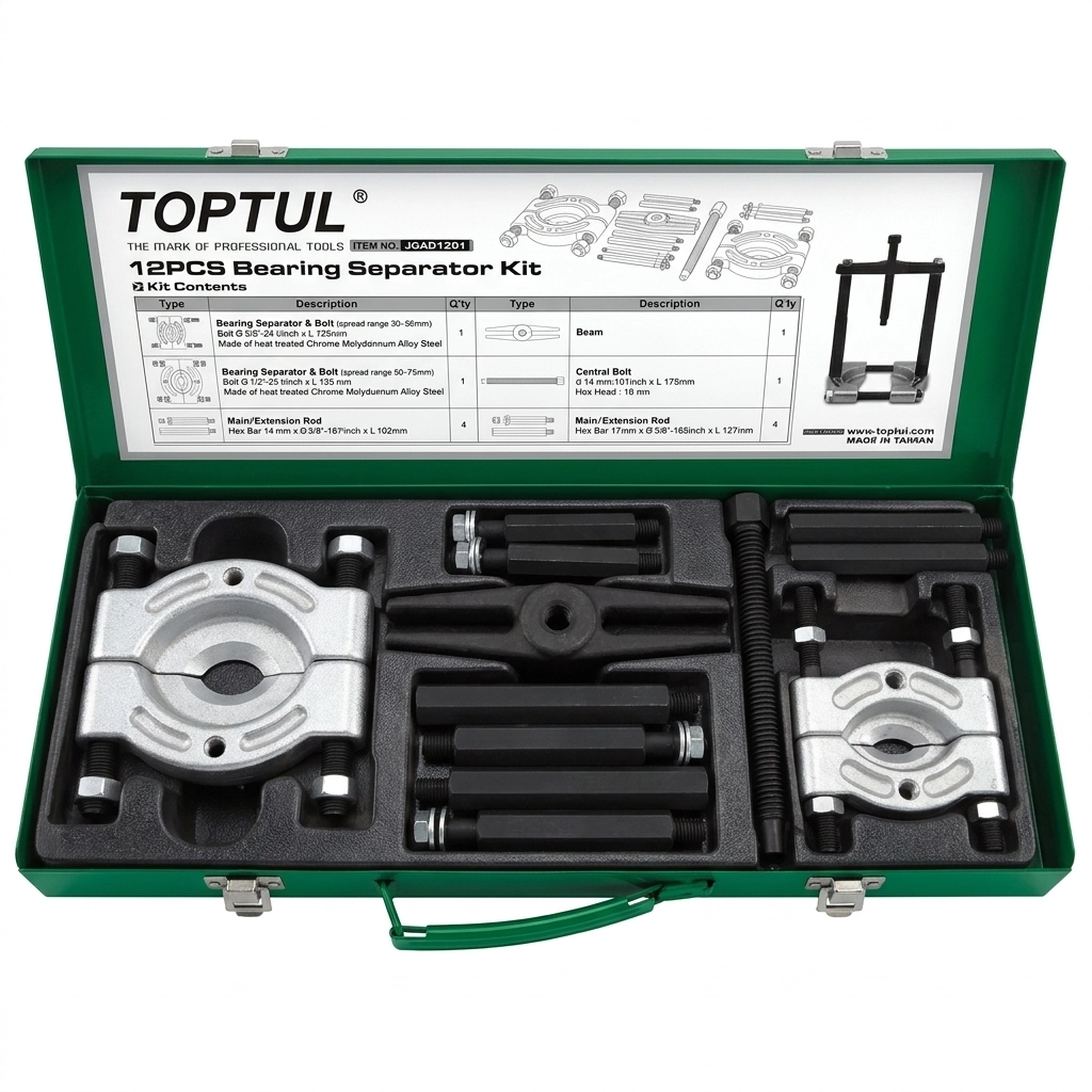 Caisse d'Extracteurs 12 pcs Réf: JGAD 1201 ** TOPTUL