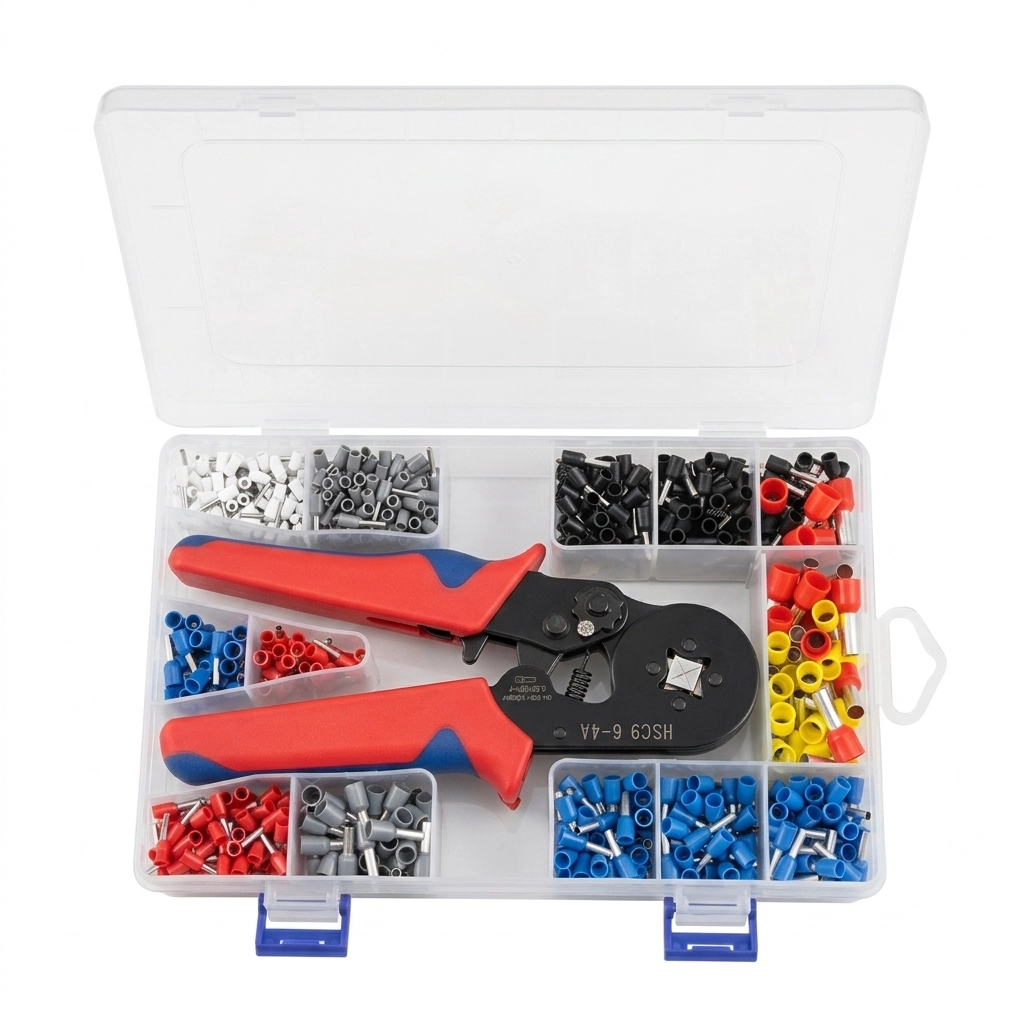 Kit Pince a sertir 0.25-10mm avec 1200 embouts Réf: HSC8-6-4A ** BOTRIC