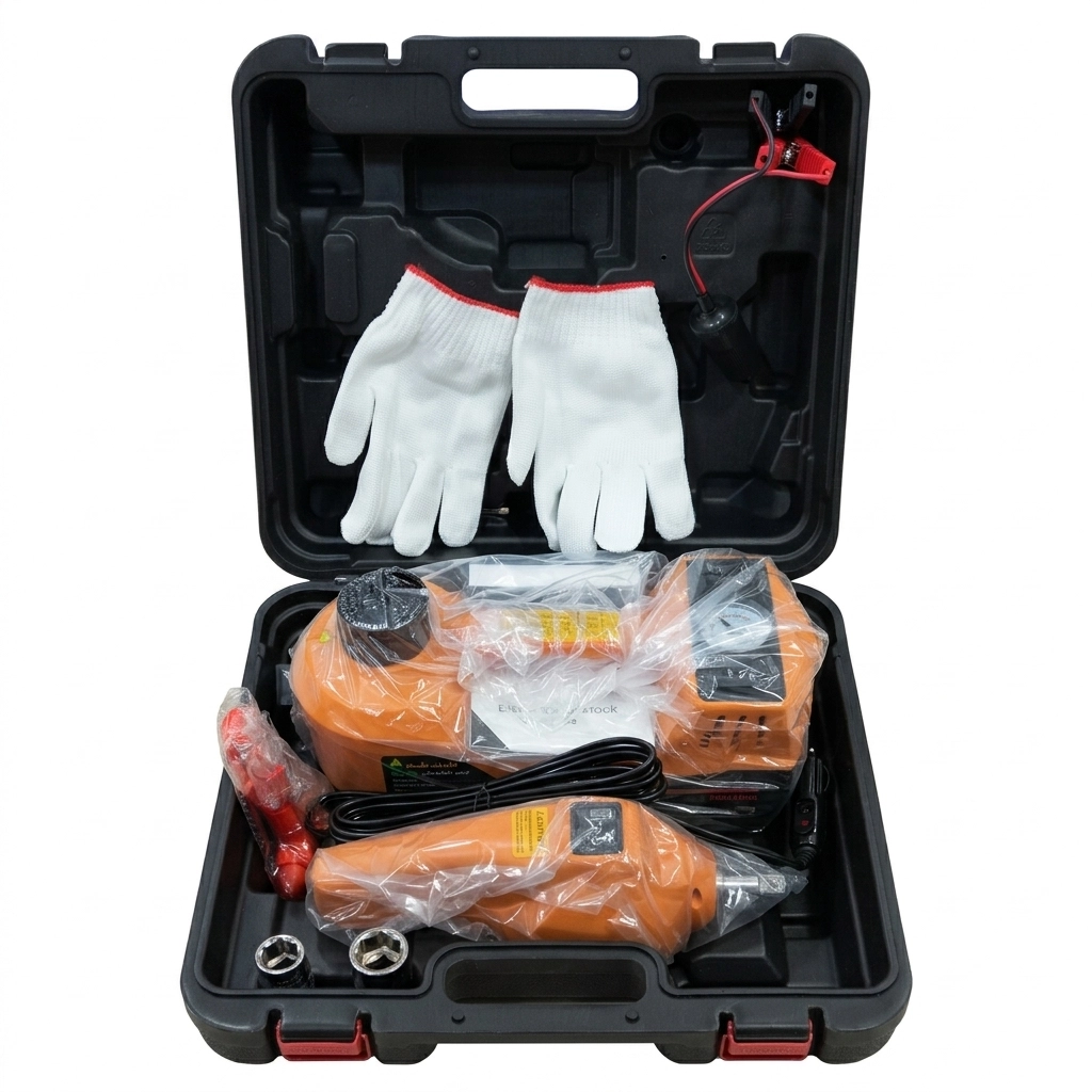 Coffret compresseur auto + Cric electrique 5 T+ boulonneuse+ Réf: BE0091 ** BEETRO