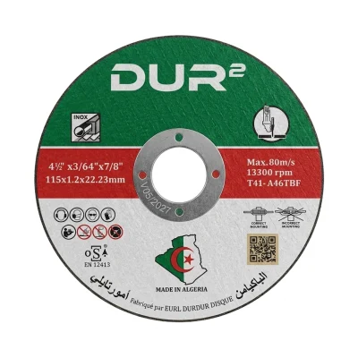 Disque à Couper Inox 115x1.2x22.2 ( B / 50 pcs ) ( C / 500 pcs ) ** DUR
