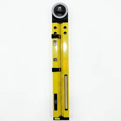 Niveau Rapporteur d'angle Multi-Fonctions JAUNE (Compas - niveau a Bulles) **