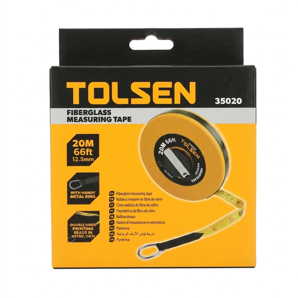 Decametre 20 M Rubon en Fibre de Verre Réf: 35020 ** TOLSEN