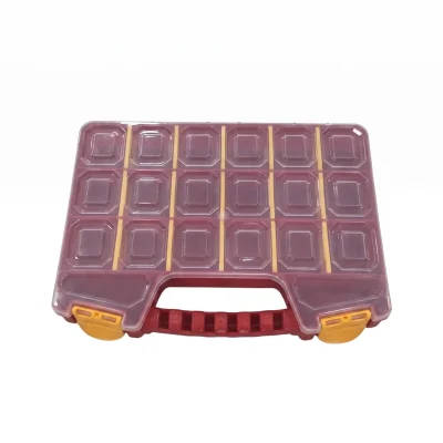 Boite de rangement plastique 20 Compartiments Couleur Rouge **