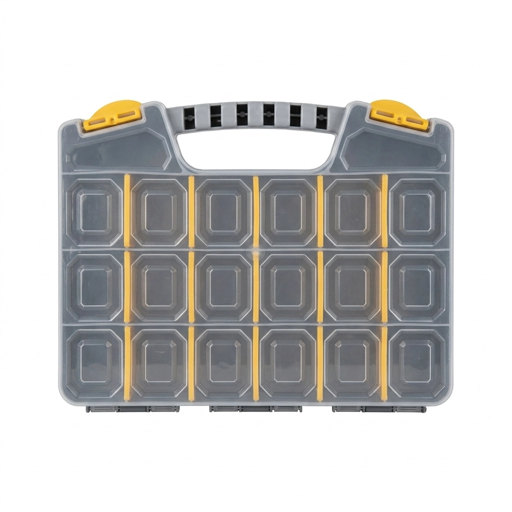 Boite de rangement plastique 20 Compartiments Couleur Gris **