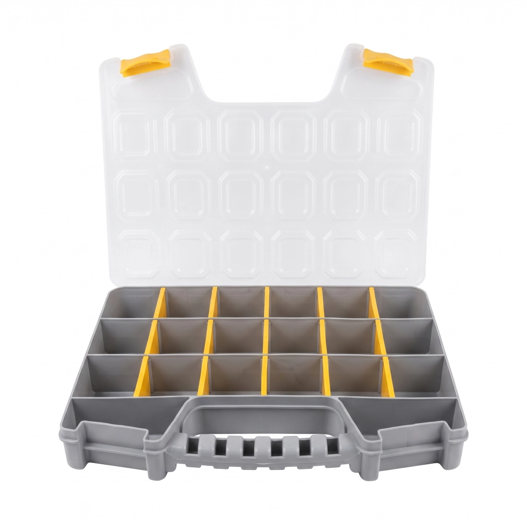 Boite de rangement plastique 20 Compartiments Couleur Gris **