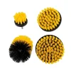 Jeu de Brosse plastique pour perceuse Jaune (4 PCS )**