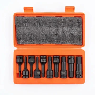 Jeu de douilles male 1/2" / 6 pants Hex. 10 pcs B/ Orange ( 5 a19 mm ) ** OPTIMUS
