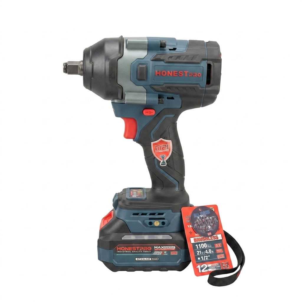 Boulonneuse a batterie 1/2" 21V/4AH 1100Nm ( 1 batteries) Réf: YAE6114 ** HONEST PRO