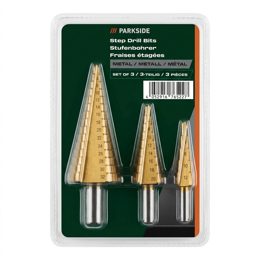 Jeu de foret etager 3 pcs Dim: (4-12/ 4-20/4-32) ** PARKSIDE