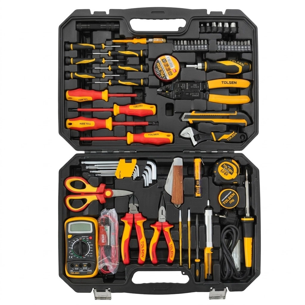 Caisse à outils electricien complette 66 Pcs Ref: 85310 ** TOLSEN