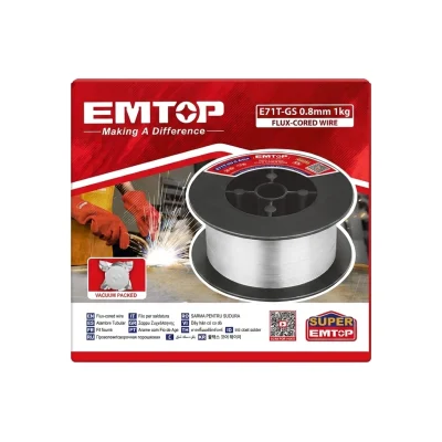 Fil de soudage acier non gaz 0.8MM E71T-GS (01KG) Réf: EEWSFC8101 ** EMTOP