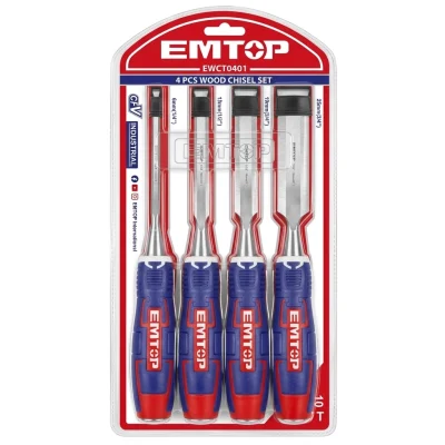 Jeux Ciseau a Bois Menuisier 4 Pcs (6-12-19-25mm) Ref: EWCT0401** EMTOP