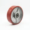 Roue transpalette (GM) 180mm arriere metalique rouge avec roulement **