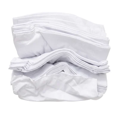 Chiffon Mecanicien Blanc COTON " Rouleau Plat " ( Par Kilo ) **