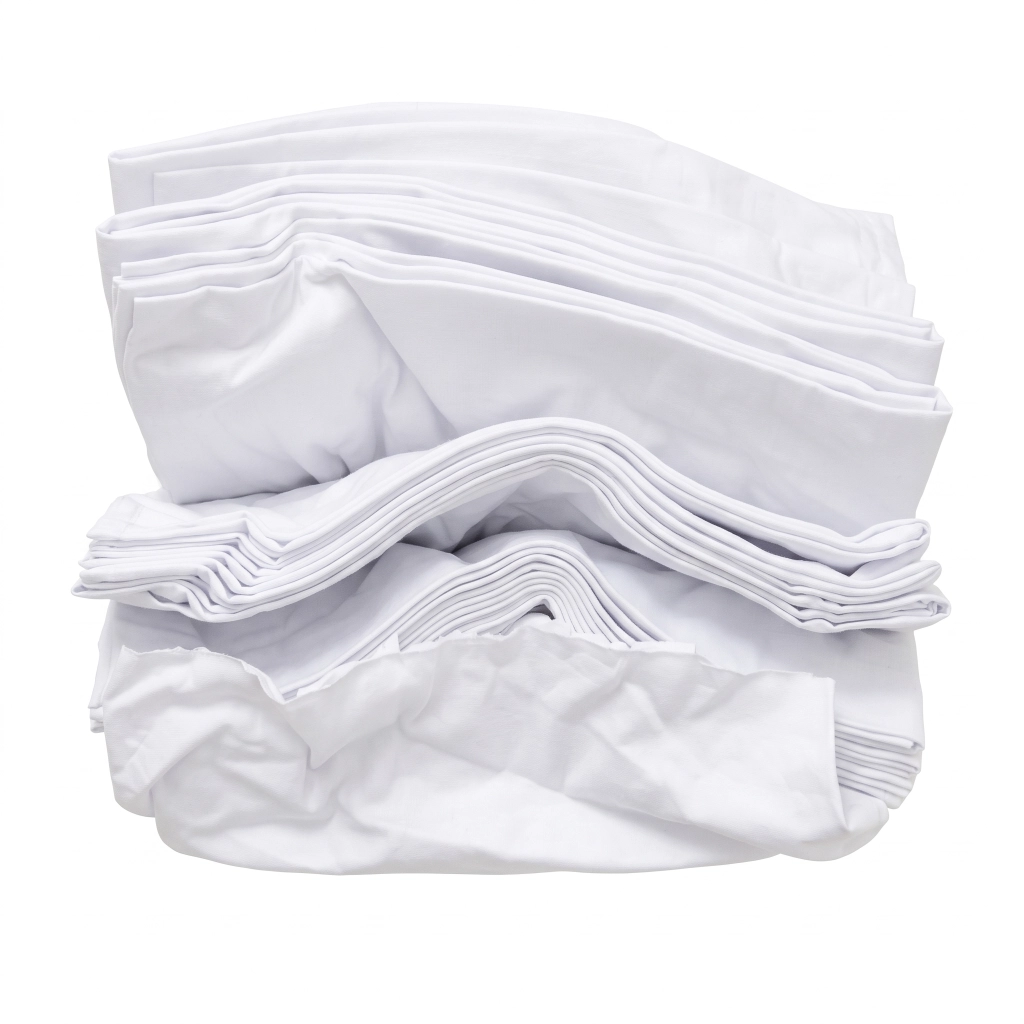 Chiffon Mecanicien Blanc COTON " Rouleau Plat " ( Par Kilo ) **