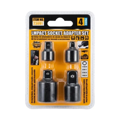 Jeu de Reducteur et Adaptateur de douille 04 Pcs S/Carte Réf: 23691 **