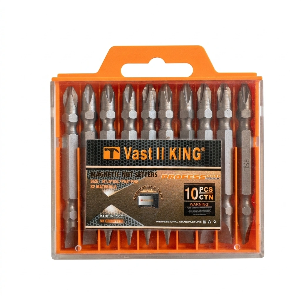 Jeu d'embout (10pcs) Double Tete 50mm Boite Orange ** VAST KING