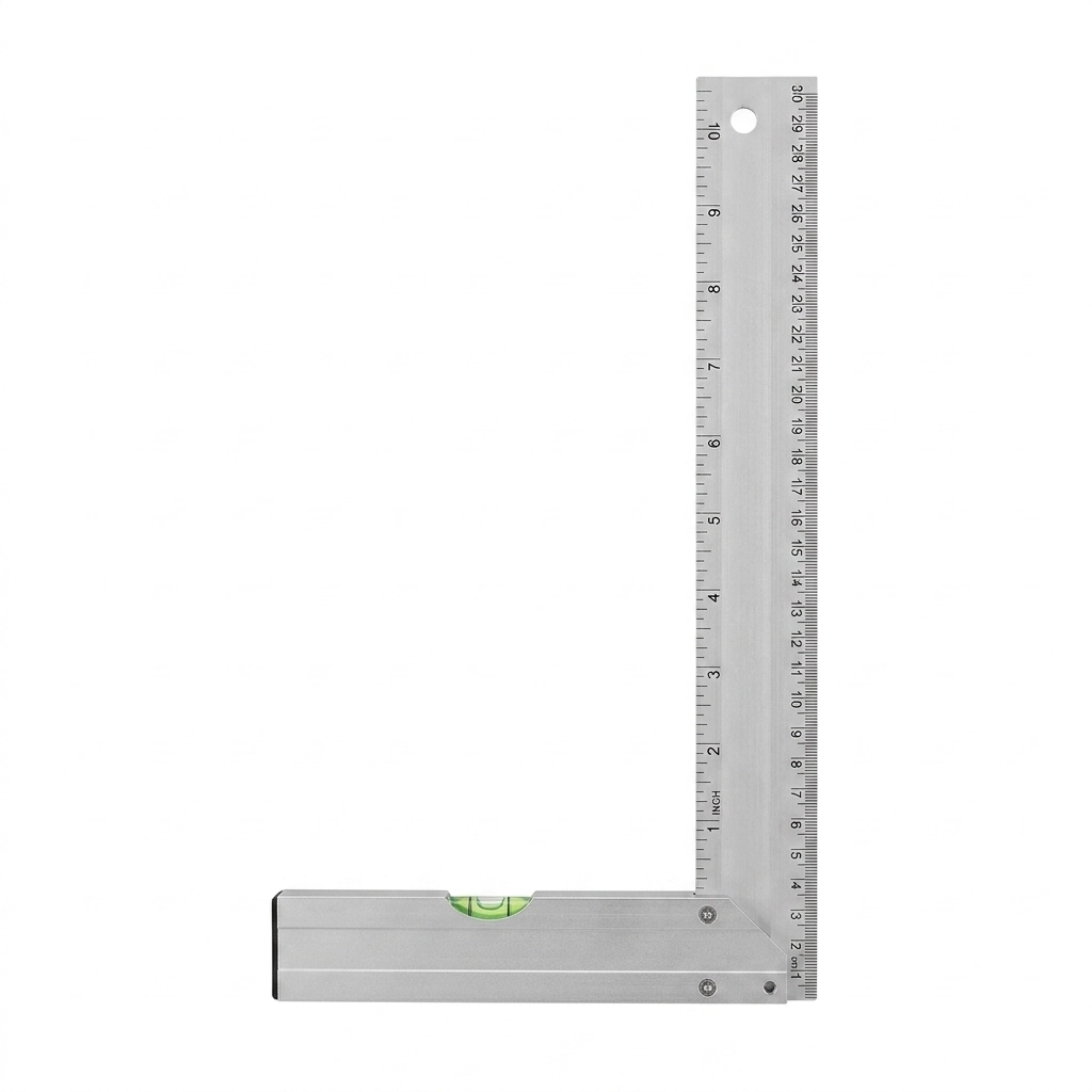 Equerre aluminium 30 cm avec niveau Réf: 11943 ** FIXTOP