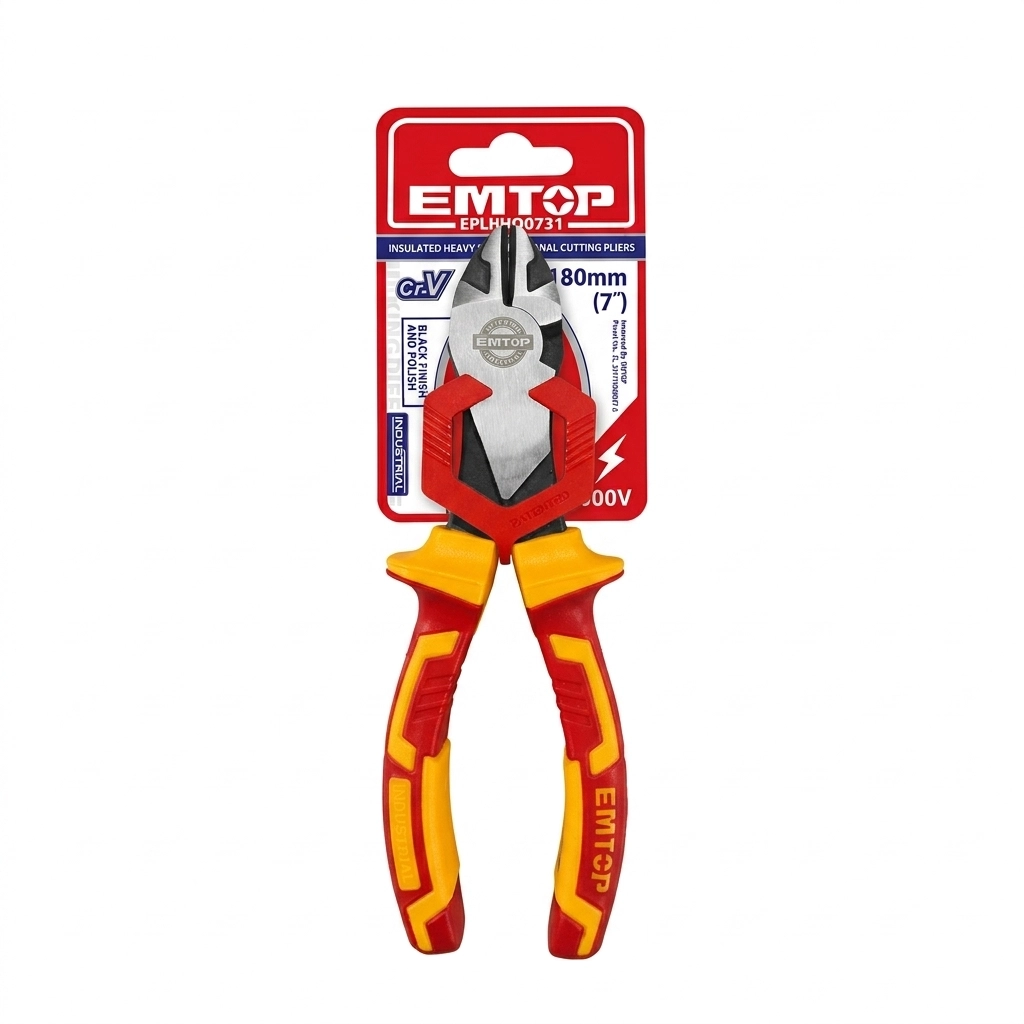 Pince Coupante 7" 180 mm isolant 1000V Réf: EPLRHD0731S ** EMTOP