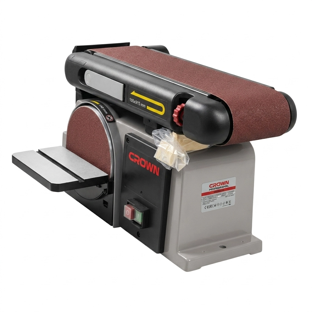 Ponceuse a bande 150 MM Multifonction / 370 W Réf: CT13750 ** CROWN