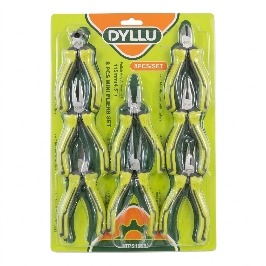 Jeu de 08 pcs mini pince 4.5" 115 mm ( Ref: DTPS1618 ** DYLLU