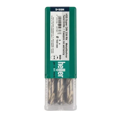 Foret acier N° 14.00 chr ( 5 pieces) ** HELLER